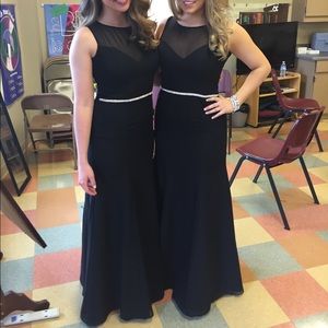 Bari Jay Sweetheart Neckline with Net Bridesmaid Dress in Black